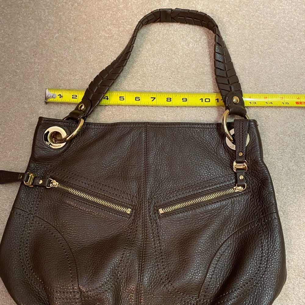 B. Makowsky brown leather handbag with Brown leather strap. - Picture 3 of 7